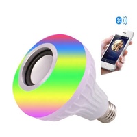 Haut-parleur sans fil à distance Lampe intelligente de lecture de musique Changement de couleur E27 RGB Ampoule LED intelligente