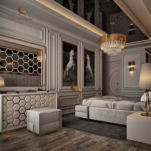 เตียงหนังพื้นหลังหรูหราแบบอิตาลีเตียงไม้เนื้อแข็งกรอบเตียงควีนไซส์คู่หุ้มเบาะ - Product Image 2