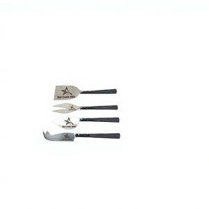 Juego de Quesos Negro Mate Ecológico, Apto para Lavavajillas, con Logotipo Impreso, Cubiertos de Acero Inoxidable, Novedad SCI - Product Image 1