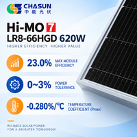 Panneau solaire LONGi LR8-66HGD-620M 620W Hi-MO 7 à 23,0 % d'efficacité, bifacial, double vitrage, HPDC, module photovoltaïque haute puissance pour les utilités