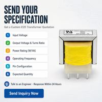 Transformateur de puissance monophasé personnalisé EI25 220V vers 48V basse fréquence avec trou de montage sur circuit imprimé pour commande