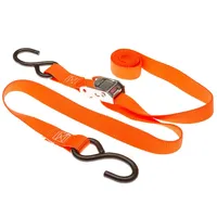 Sangles à cliquet en polyester de 1 po x 16 pi avec crochets en S, haute résistance à la rupture, pour attelage de bateau, remorque et fixation sur transom, pour bateaux et jet-skis