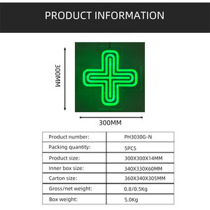 Enseigne néon LED en acrylique haute luminosité 12*12'' pour pharmacie, idéale pour les magasins de médicaments - Product Image 2