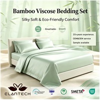 Parure de lit en bambou 100 % naturel 300 fils, personnalisable, ultra douce, respirante, pour lits King, Queen et Super King – Vente en gros