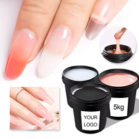 Gel UV de construction pour extensions d'ongles, marque privée, sans TPO ni HEMA, certifié CPNP, 1 kg, couleur nude, faible MOQ, OEM, pour salons de manucure