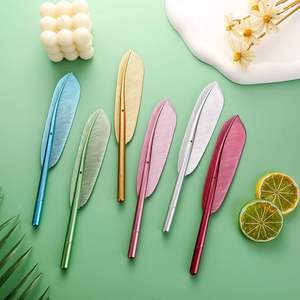 Bolígrafo de Plástico con Forma de Pluma, Personalizado con Logotipo, Elegante, Novedoso, para Regalo, Oficina o Escuela - Product Image 2