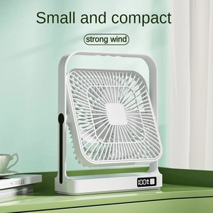 พัดลมติดผนังแบบตั้งโต๊ะรุ่นใหม่, แบตเตอรี่แบบชาร์จซ้ำได้ USB ความจุสูง 3600mAh ใช้งานได้ยาวนานเป็นพิเศษ เหมาะสำหรับใช้ภายใน/ภายนอกอาคาร - Product Image 2