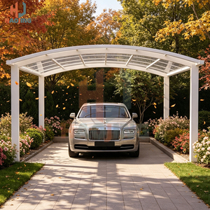 <span class=keywords><strong>Abri</strong></span> <span class=keywords><strong>de</strong></span> voiture moderne en aluminium décoratif avec gouttière <span class=keywords><strong>de</strong></span> drainage fluide, couverture résistante aux intempéries pour le stockage quotidien des véhicules dans la cour - Product Image 5