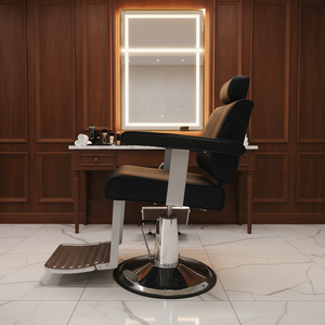 Silla de Barbero Profesional Retro Daomeng 2026, Resistente, Totalmente Negra, Silla de Estilismo de Lujo para Barbería, Precio al por Mayor para Salón de Belleza - Product Image 5