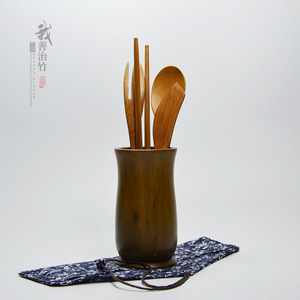 Bamboo Tableware Set Spoon Fork Knife Chopsticks Travel Outdoor Utensil Eco Friendly Portable Cutlery Kit - Product Image 2