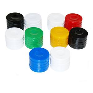 Pedine da Backgammon in Acrilico Effetto Marmo Bianco e Nero 1,26*0,39 Pollici Altamente Lucidate Accessori per Backgammon - Product Image 2