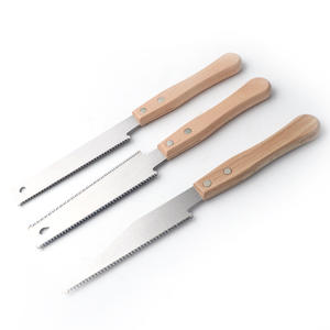 Scie à main à lame fixe 24 Tpi, outil de coupe du bois avec manche en bois pour le bricolage et le travail du bois - Product Image 5