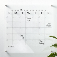Calendrier hebdomadaire du tableau marqueur effaçable à sec en acrylique mural 2023