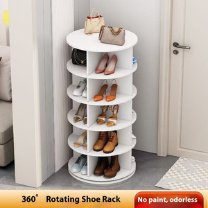 Moderno Exhibidor Giratorio de 360 Grados para Bolsos, Torre de Almacenamiento Redonda Tipo Carrusel, <span class=keywords><strong>Zapatero</strong></span> Giratorio para el Hogar - Product Image 4