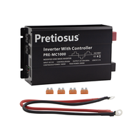 Onduleur Pretiosus 60A avec écran LED, DC 12V 24V 48V vers AC 120V 220V 1000W, hors réseau, à onde sinusoïdale modifiée, avec contrôleur