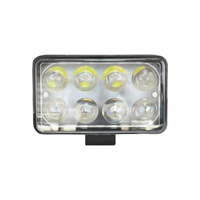 Projecteurs LED en plastique pour moto, 8 lentilles, pour voitures, camions, SUV, UTV, lumière blanche, 8W, 12-36V, HY-1848