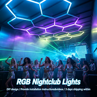 2 ans de garantie Club Hôtel Boutique Supermarché Couloir Nid d'abeille RGB Hexagon Light Bar Garage