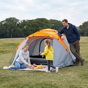 Carpa de Túnel Impermeable para Acampar al Aire Libre, para 3-4 Personas, Familiar, de Emergencia, Camuflaje, para las Cuatro Estaciones, de Poliéster Tafetán y Fibra de Vidrio Diagonal - Product Image 4