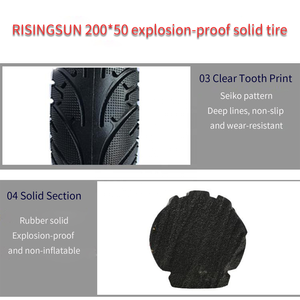 <span class=keywords><strong>RISINGSUN</strong></span> 200*50 Pneu plein non pneumatique anti-explosion Pneus de moteur en caoutchouc Pneus pleins pour scooter électrique de 8 pouces - Product Image 4