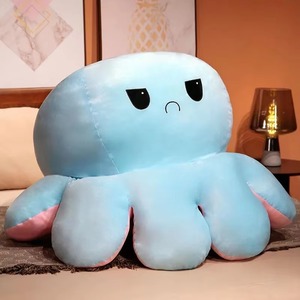 Peluche pieuvre extra large double face à retourner avec rembourrage en coton PP, 31-50 cm, jouet en peluche doux et rembourré, jouet pieuvre doux et original - Product Image 1