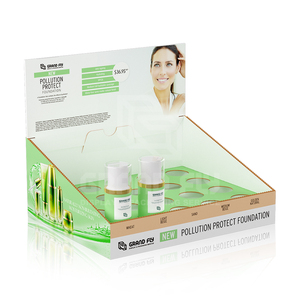 Espositore da banco per cosmetici, scatola espositiva per balsamo labbra in cartone ondulato, imballaggio ecologico, espositore da tavolo per crema viso e cipria. - Product Image 3
