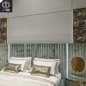 Nuovo design villa curva pannello di velluto <span class=keywords><strong>letto</strong></span> doppio <span class=keywords><strong>verde</strong></span> italiano <span class=keywords><strong>letto</strong></span> di lusso per matrimoniale matrimoniale letti king di lusso - Product Image 5