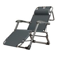 Lit et chaise de lit pliants en métal pour adultes, portables et légers, bon marché, de haute qualité pour l'extérieur avec bras