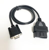 OBD2 OBDII 16 pines a DB9 Cable adaptador de diagnóstico hembra a macho Cable DB9 Serial RS232 Conector Cable de extensión, 3,3 pies