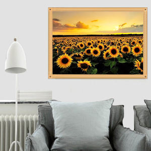 <span class=keywords><strong>Peinture</strong></span> Diamant DIY <span class=keywords><strong>Champ</strong></span> <span class=keywords><strong>de</strong></span> Tournesols et Coucher <span class=keywords><strong>de</strong></span> Soleil, Tableau Imprimé sur Toile pour Décoration Intérieure et Salon - Product Image 2