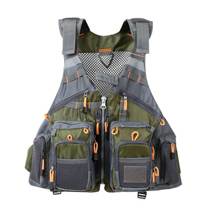 Veste de pêche en polyester respirant multi-fonctions et multi-poches pour la pêche à la mouche en bord de mer, nouvelle conception, en promotion - Product Image 6