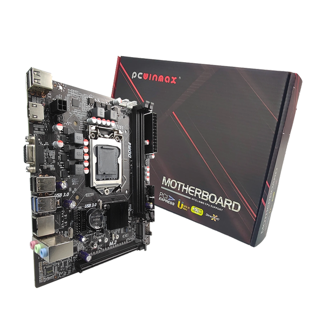 PCWINMAX Hot Selling OEM H110 LGA 1151 6th 7th Gen DDR4 Gaming Desktop Motherboard H610 H510 H410 H310