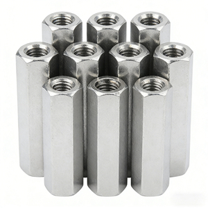 Bibo Yaente Factory Extended Thickened Long Nuts | Full-thread Threaded Rod Connection <b>Fasteners</b> for Fixing Hexagon Coupling - Product Image 1