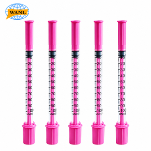 <span class=keywords><strong>Jeringa</strong></span> de <span class=keywords><strong>Insulina</strong></span> Rosa <span class=keywords><strong>U100</strong></span> de 1 ml, 30G 31G 8 mm, <span class=keywords><strong>Jeringa</strong></span> Desechable para el Cuidado de la Diabetes y Uso de <span class=keywords><strong>Insulina</strong></span> en Mascotas - Product Image 1