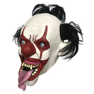 Máscara <span class=keywords><strong>de</strong></span> payaso espeluznante <span class=keywords><strong>película</strong></span> <span class=keywords><strong>de</strong></span> terror <span class=keywords><strong>Joker</strong></span> disfraz <span class=keywords><strong>de</strong></span> cara <span class=keywords><strong>completa</strong></span> fiesta Festival Cosplay Prop decoración para adultos marrón - Product Image 2
