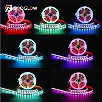 Bande LED intelligente SMD 5050 RGB de haute qualité, 10W/M, 12V/24V, 10mm, 60D, 7 couleurs, 5m, pour plafond d'hôtel, vente en gros