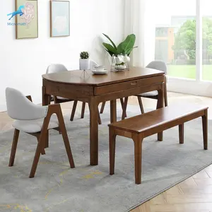Factory Direct Sale American Style Dining Room Furniture Multi Functional Brown Color Rectangle Folding Table