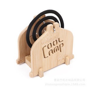 ที่วางยากันยุงไม้ไผ่แบบพกพาสำหรับตั้งแคมป์กลางแจ้งรูปทรงสี่เหลี่ยม - Product Image 3