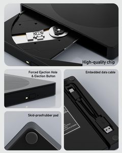 Unidad <span class=keywords><strong>de</strong></span> <span class=keywords><strong>DVD</strong></span> Externa USB 3.0/Tipo-C, Grabadora <span class=keywords><strong>de</strong></span> <span class=keywords><strong>DVD</strong></span>/CD Portátil, <span class=keywords><strong>Lector</strong></span> <span class=keywords><strong>de</strong></span> Discos Plug & Play, Unidad Óptica Delgada <span class=keywords><strong>para</strong></span> Laptop, Windows, Mac, Linux - Product Image 4
