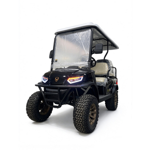 รถกอล์ฟไฟฟ้าสี่ที่นั่งพร้อมไฟหน้า LED ใช้งานได้จริง และกล่องเก็บของด้านหลัง - Product Image 6