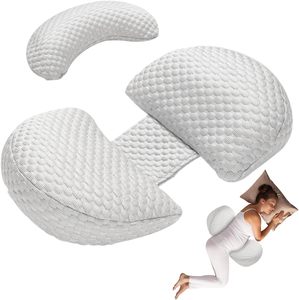 Oreillers de maternité pour femme enceinte avec taie d'oreiller détachable et réglable soutien de l'oreiller de corps jambes arrière ventre hanches gris - Product Image 1