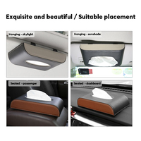 Boîte à mouchoirs suspendue et porte-serviettes en cuir durable, léger et réutilisable, pratique pour les voyages et l'utilisation en extérieur