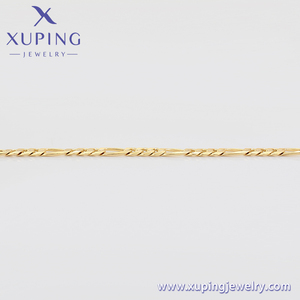 X000723870 เครื่องประดับ Xuping สร้อยข้อเท้าแบบโซ่คิวบา ยาวและสั้น แฟชั่น ชุบทอง 14K - Product Image 5