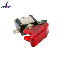 Interrupteur à bascule en métal 12 volts de Chine, 20 ampères, mini interrupteur avec couvercle en plastique étanche, éclairage LED, interrupteur marche/arrêt à bascule, 3 broches