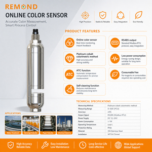 Capteur numérique de chromaticité d'eau en acier inoxydable autonettoyant, précision 5 % FS, résolution 0,01 PCU, sortie RS485 pour IP68 P - Product Image 5