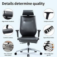Chaises de direction de bureau en cuir PU de conception professionnelle chaise de bureau pivotante ergonomique en gros