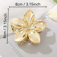 Set Jepit Rambut Hiasan Kepala Bunga Plumeria Segar Manis Resin Logo Custom Fanxing, Jepit Model Capit Hiu untuk Gaya Half-updo, Grosir
