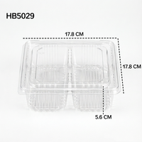 Boîte d'emballage alimentaire carrée transparente en PET multicouche pour pain, gâteaux, biscuits et produits de boulangerie