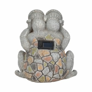 Statua decorativa a forma di rana con occhiali solari per decorazioni da giardino, figurina per l'accentuazione del portico anteriore, del patio e del cortile. - Product Image 5