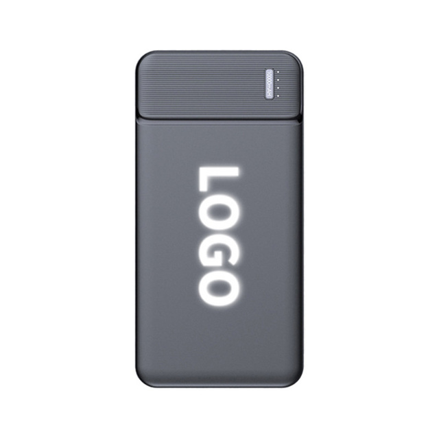Mini OEM Slim Gift Custom Led LOGO 10000mAh Power Station Supply Led Logo Portable Quick Charger Battery Charging Power Bank