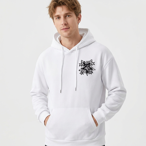 New Latest Design Heavyweight <b>Men</b> <b>Thermal</b> Hoodies High Quality Rhinestone Custom 100% Cotton Winter Casual Waterproof - Product Image 1